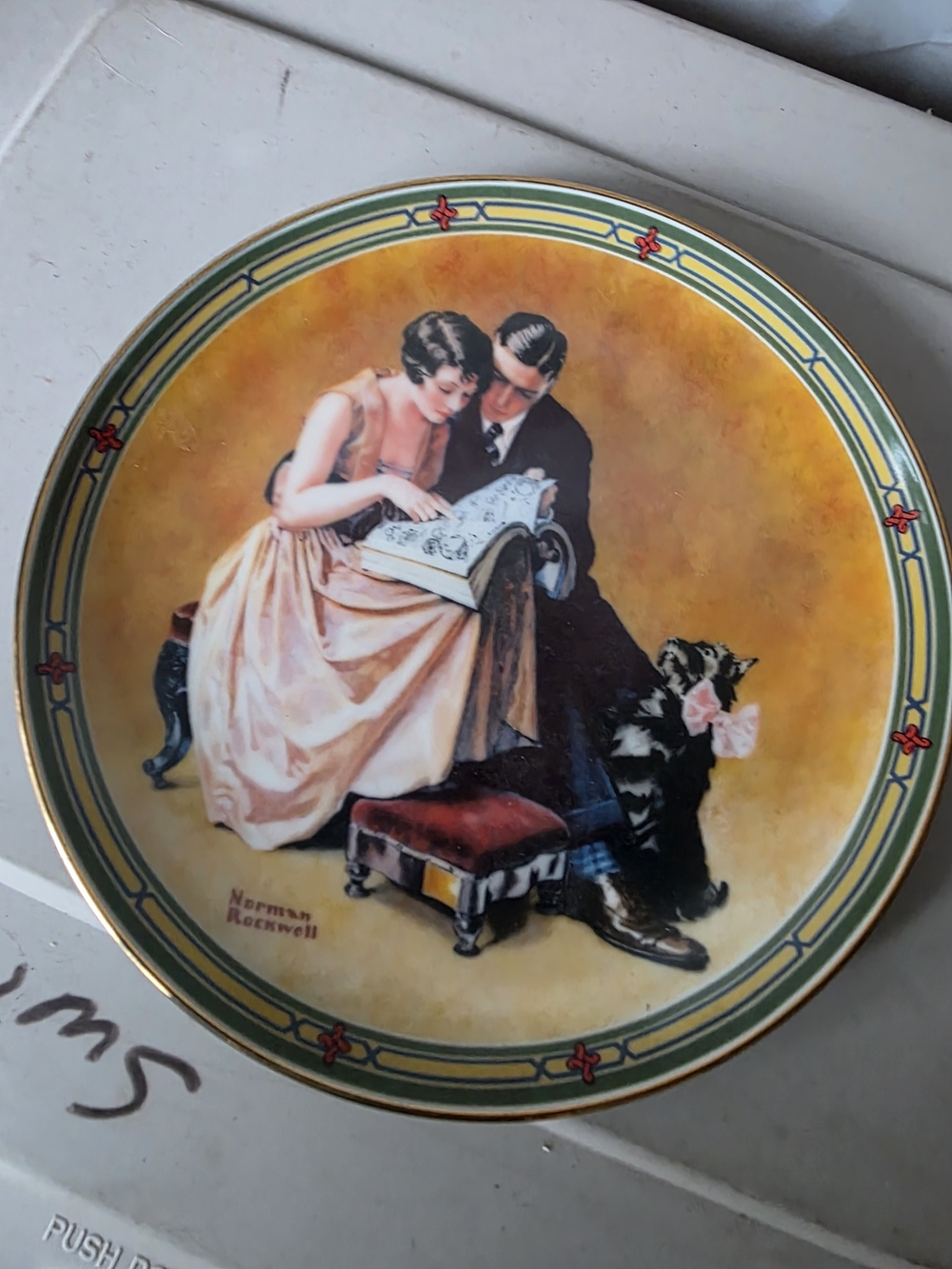 Knowles White Decorative Plate Backstamp with Text